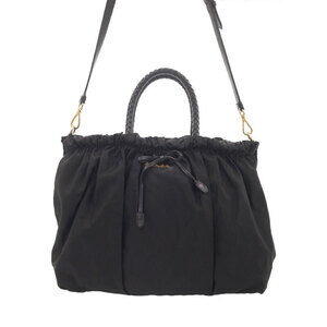 Prada Tessuto Crossbody messenger bag saffiano leather Black
